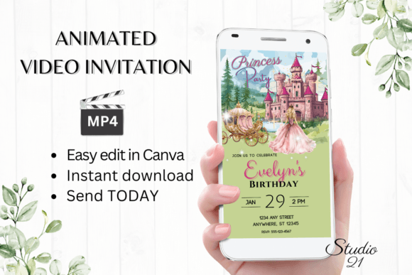 Download Princess Birthday Party Invitation -Girl - Premium Resources