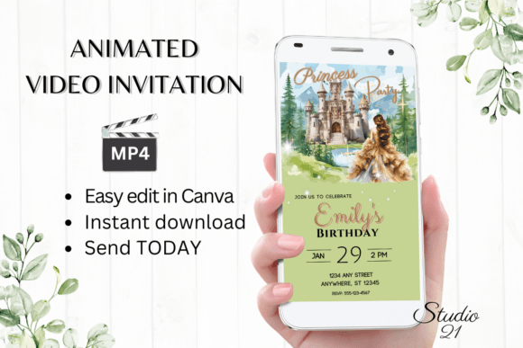 Download Princess Birthday Invitation - Girl - Premium Resources