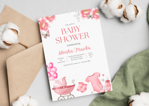Download Editable Baby Shower Invitation Template - Premium Resources