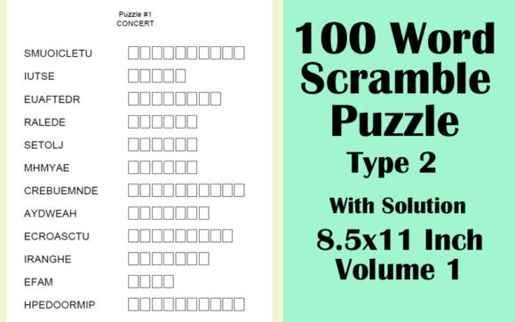 Download 100 Word Scramble Type2 8.5x11 KDP V 1 - Word scramble Collection