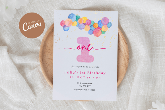 Download Pastel Birthday Invitation Canva - Premium Bundle