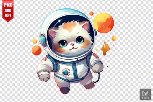 Download Cute Astronaut Persian Cat Clipart - Persian cat clipart Collection