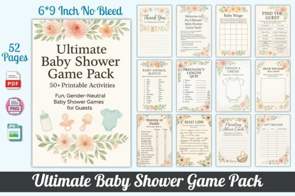 Download 📘 Ultimate Baby Shower Game Pack - Game Collection