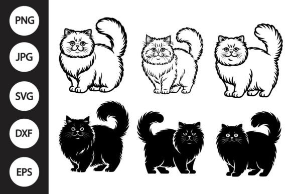 Download Persian Cat SVG, Persian Cat Clipart - Persian cat clipart Collection