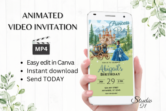 Download Animated Princess Invitation - Girl - Premium Resources