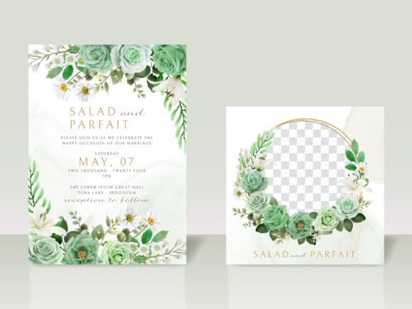 Download Greenery Floral Wedding Invitations Card - Invitation Collection