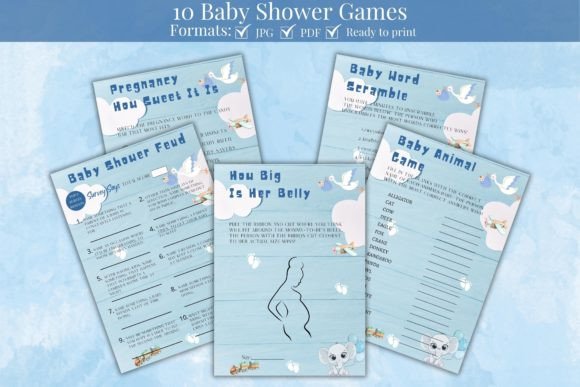 Download Modern Baby Shower Games Bundle - Game Collection